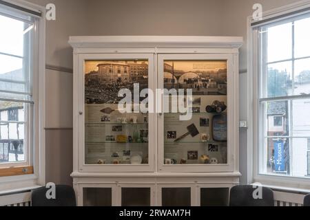 Exhibition of Godalming local history in the Pepperpot, the former town hall building, Surrey, England, UK Stock Photo