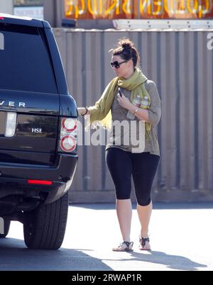 Los Angeles, USA 18th September 2023 FILE IMAGE dated 5 June 2012 Russell Brand arrives at a yoga class with a mystery brunette. Russell has been seen regularly arriving and leaving with the girl before the pair head to Russell's West Hollywood home. Credit: Headlinephoto/Alamy Live News Stock Photo