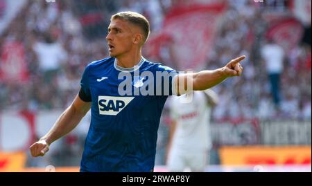 RheinEnergieStadion Cologne Germany, 16.9.2023, Football: Bundesliga season 2023/24 matchday 4, 1.FC Koeln (KOE) vs TSG 1899 Hoffenheim (TSG) —     Grischa Prömel (Proemel)(TSG) Stock Photo