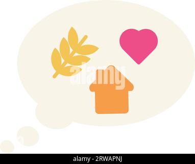 Dream bubble of homeless gray rat. Homeless Mouse waits for owner help. Pets and animals care. Vector cartoon illustration isolated on white backgroun Stock Vector