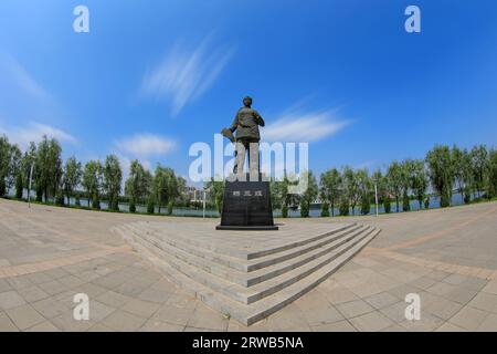 Luannan County - June 6, 2019: ancient chinese woman sculptures in the park, Luannan County, Hebei Province, China Stock Photo