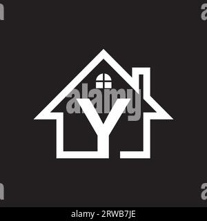 Y real estate logo design. Real estate company logo design. Construction and real-estate company logo vector Stock Vector