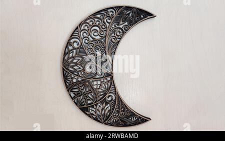 The Moon Digital multilayer layout files are specially prepared for the laser cut, CNC router machine and other cutting machines. Stock Vector