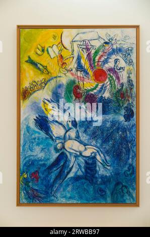 Marc Chagall's painting work on display in the Musée National Marc Chagall. Nice. France. (135) Stock Photo