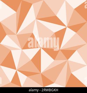 Abstract apricot crush geometric seamless pattern with triangles, vector illustration Stock Vector