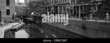 View along Canal street, the Manchester gay village, Manchester City, England, UK Stock Photo