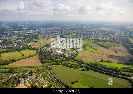 Aerial view, industrial park Herbert-Rust-Weg, Uentrop, Hamm, Ruhr area, North Rhine-Westphalia, Germany, DE, Europe, Commercial enterprises, Commerci Stock Photo