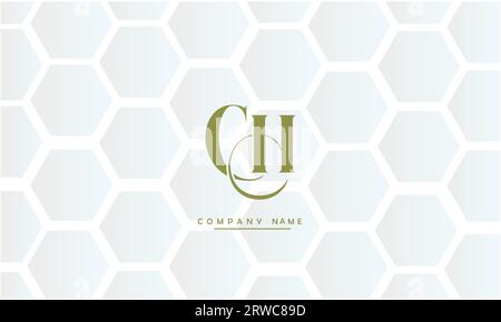 CH, HC Abstract Letters Logo Monogram Stock Vector