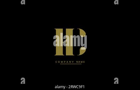 CH, HC Abstract Letters Logo Monogram Stock Vector