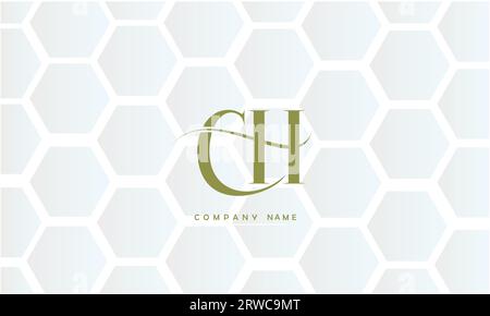 CH, HC Abstract Letters Logo Monogram Stock Vector