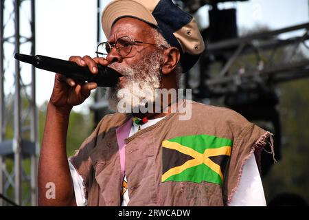 Felton, USA. 17th Sep, 2023. Winston Rodney aka Burning Spear performs during the 2023 Mountain Sol Festival on September 17, 2023 in Felton, California. Photo: Casey Flanigan/imageSPACE/Sipa USA Credit: Sipa USA/Alamy Live News Stock Photo