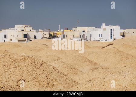 the A'ali field of the Dilmun Burial Mounds, a UNESCO World Heritage site in Manama, Bahrain, a necropolis dating back to 2200 BCE Stock Photo