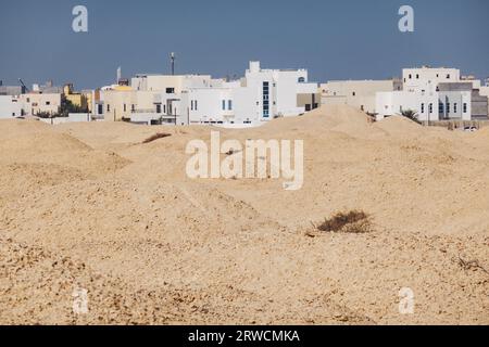 the A'ali field of the Dilmun Burial Mounds, a UNESCO World Heritage site in Manama, Bahrain, a necropolis dating back to 2200 BCE Stock Photo