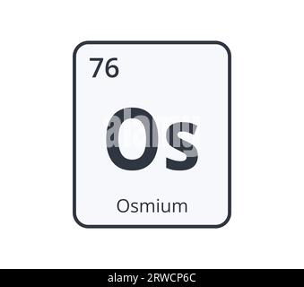 Osmium Chemical Symbol.  Stock Vector