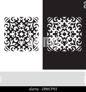 vector flat design arabesque seamless pattern Stock Vector