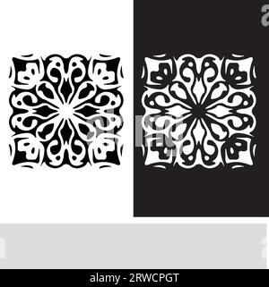 vector flat design arabesque seamless pattern Stock Vector