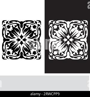 vector flat design arabesque seamless pattern Stock Vector