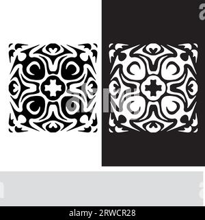vector flat design arabesque seamless pattern Stock Vector