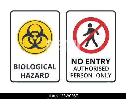 No entry Biological Hazard symbol Stock Vector
