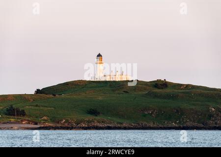 Little Ross lighthouse on the Solway coast. Stock Photo