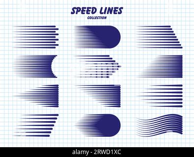 Speed Lines. Drawn Halftone Gradient Cartoon Lines Manga Comic Shading  Vector Set. Speed Effect Horizontal Line, Gradient Halftone Drawing  Illustration Royalty Free SVG, Cliparts, Vectors, and Stock Illustration.  Image 140339987.