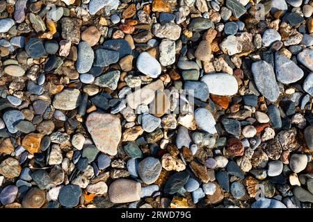 Pebbles on a beach in Cornwall, England, U.K. Stock Photo