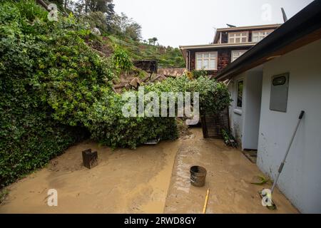 Picture by Tim Cuff - 20 August 2022 - Floods in Nelson - pictures showing some of the impacts of the flood: Stock Photo