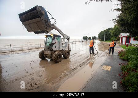 Picture by Tim Cuff - 20 August 2022 - Floods in Nelson - pictures showing some of the impacts of the flood: Stock Photo