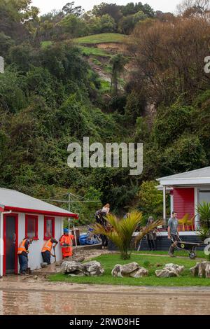 Picture by Tim Cuff - 20 August 2022 - Floods in Nelson - pictures showing some of the impacts of the flood: Stock Photo