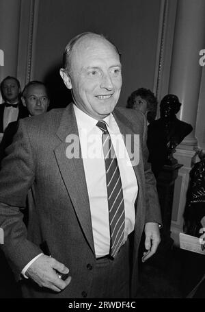 LONDON, UK. October 8, 1986: Labour Party leader Neil Kinnock, MP, at the first night of “The Petition” at the Wyndhams Theatre in London.  File photo © Paul Smith/Featureflash Stock Photo