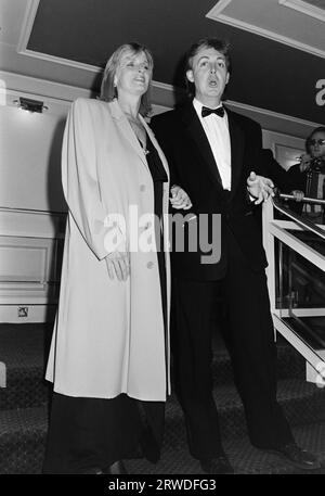 LONDON, UK. October 16, 1986: Paul McCartney & wife Linda McCartney at the British Video Awards in London.  File photo © Paul Smith/Featureflash Stock Photo