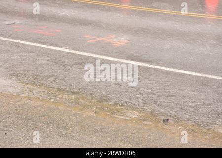 Leominster, MA, USA. 18th Sep, 2023. Raining again and one week after devastating floods and during clean up and home damage repairs the threat of flooding again threatens the Central Massachusetts city. (Credit Image: © Kenneth Martin/ZUMA Press Wire) EDITORIAL USAGE ONLY! Not for Commercial USAGE! Credit: ZUMA Press, Inc./Alamy Live News Stock Photo