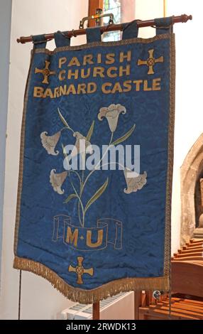 St Marys Parish church Mothers Union, Barnard Castle, Teesdale, County Durham, England, UK, Stock Photo