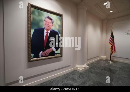 The Ronald Reagan Presidential Library in Simi Valley, California Stock Photo