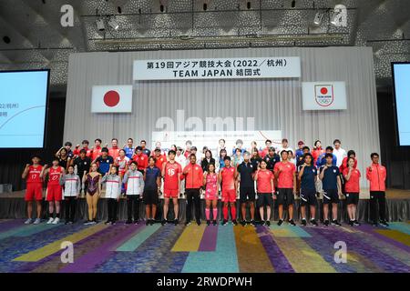 Tokyo, Japan. 15th Sep, 2023. General view Asian Games : Japan National Team Organization Ceremony for the 2022 China Hangzhou Asian Games in Tokyo, Japan . Credit: AFLO SPORT/Alamy Live News Stock Photo