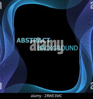 Abstract background with green and blue lines wave, stock vector Stock Vector
