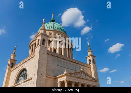 St. Nicholas Church on the old market square in Potsdam near Berlin Stock Photo