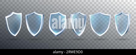 Glass protection shields Stock Vector