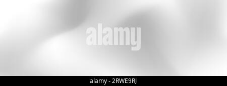 Abstract smooth blurred grey flowing gradient background. Vector graphic art wavy banner design Stock Vector