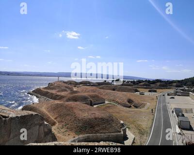 Namazgah Bastion, Gallipoli Campaign in WWI - Fortification, Military structure equipped with weapons to protect and defend Dardanelles Stock Photo
