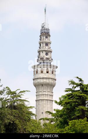 Historic landmark of the Beyazit Tower in Istanbul, Turkey Stock Photo