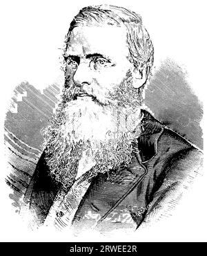 Alfred Russel Wallace, father of biogeography - vintage engraving illustration Stock Photo