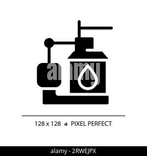 2D black glyph style sump pump icon Stock Vector