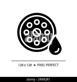 2D black glyph style drain icon Stock Vector