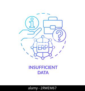 2D gradient insufficient data line icon concept Stock Vector