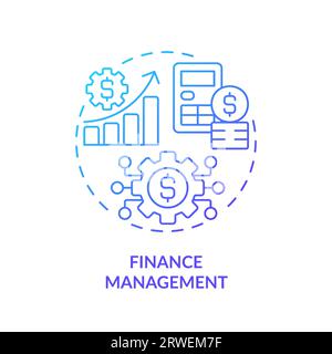 2D gradient finance management line icon concept Stock Vector