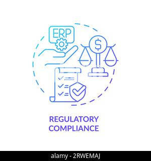 2D regulatory compliance line icon concept Stock Vector