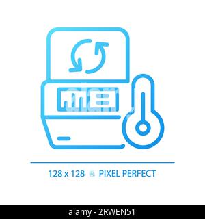 Pcr machine pixel perfect gradient linear vector icon Stock Vector