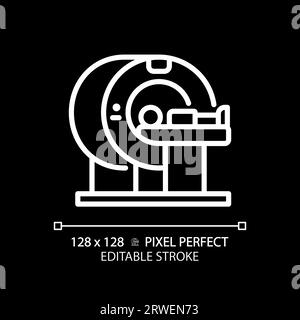 X ray machine pixel perfect white linear icon for dark theme Stock ...
