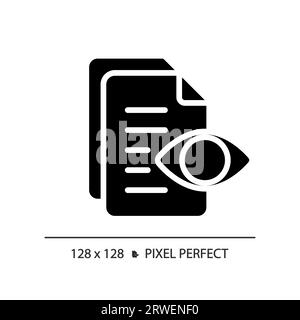 2D preview document glyph style icon Stock Vector